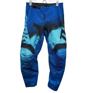 Thor MX Mens Blue Motocross Dirt Bike Racing Pants Utility Graphic Moto‎ 30